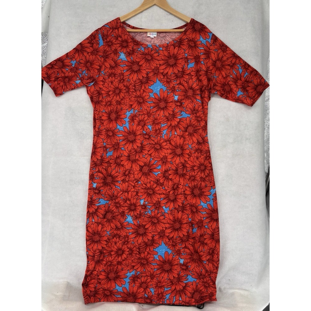 LulaRoe Floral Julia Dress Womens Size L/XL Summer Midi Dress